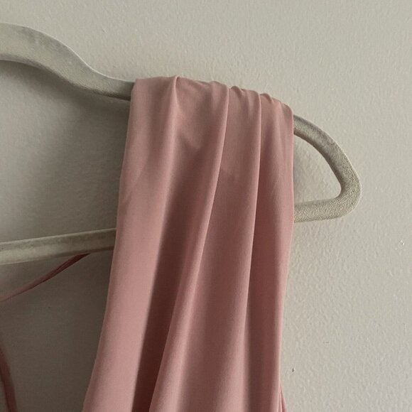 Mika & Gala Wmn 8 Blush Shoulder Pads Sweet Lovers Ruched Bodycon Mini Dress NWT - Picture 7 of 15